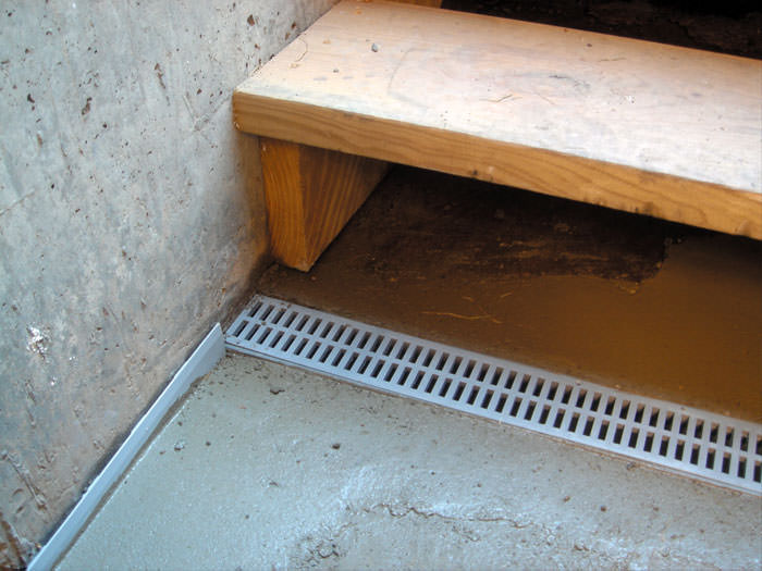 a hatchway entrance in Storm Lake that has been protected from flooding by our TrenchDrain basement drainage system.